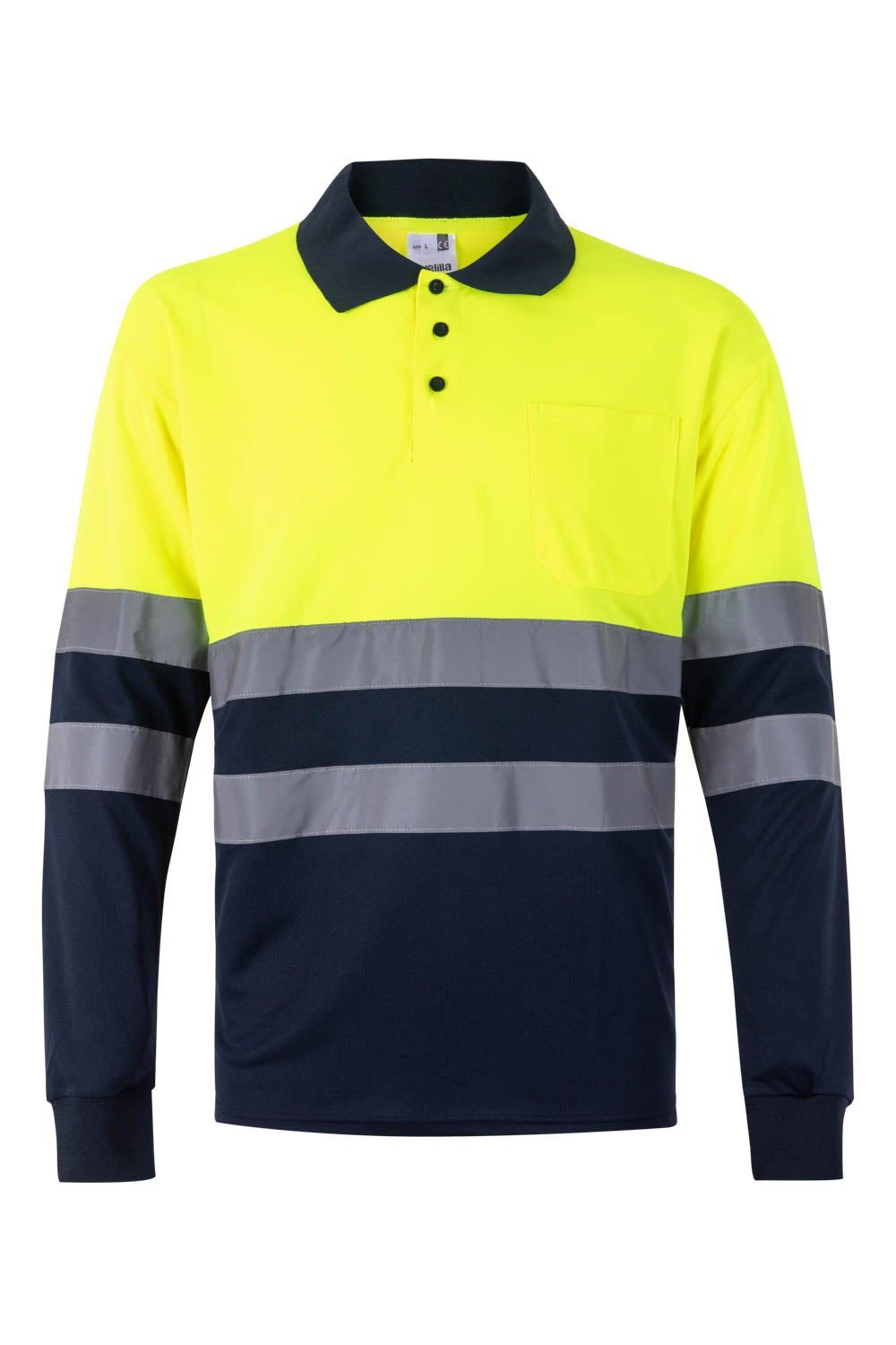 Polo bicolor manga larga - imagen Velilla Group