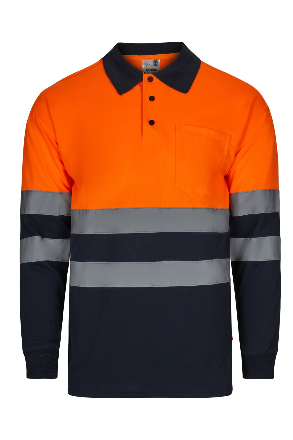 Polo bicolor manga larga - imagen Velilla Group