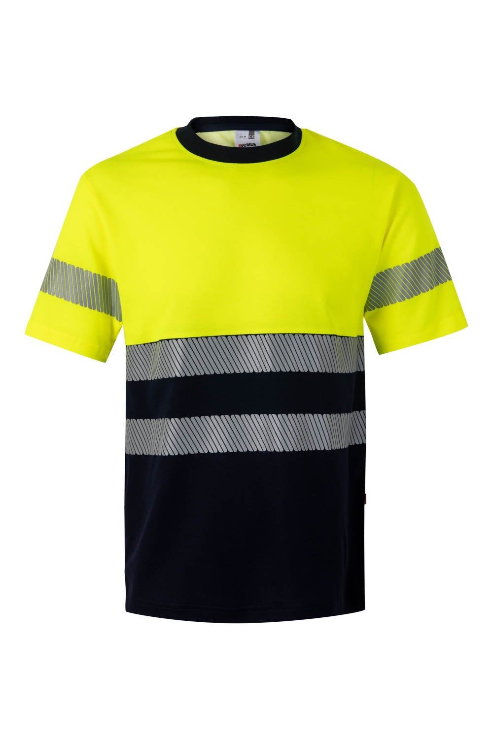 Camiseta algodón bicolor manga corta  cinta segmentada