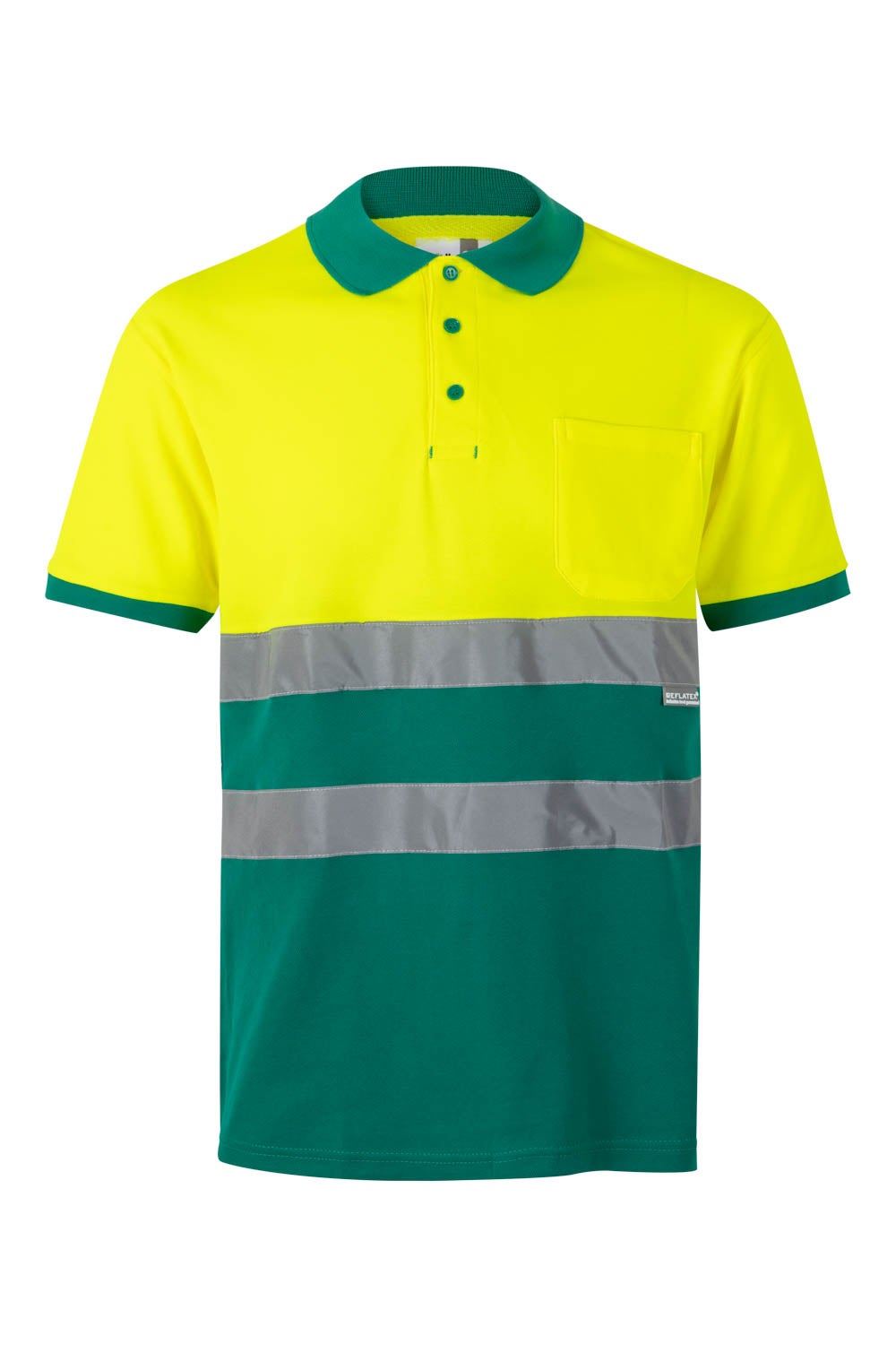 Polo algodón bicolor manga corta - imagen Velilla Group