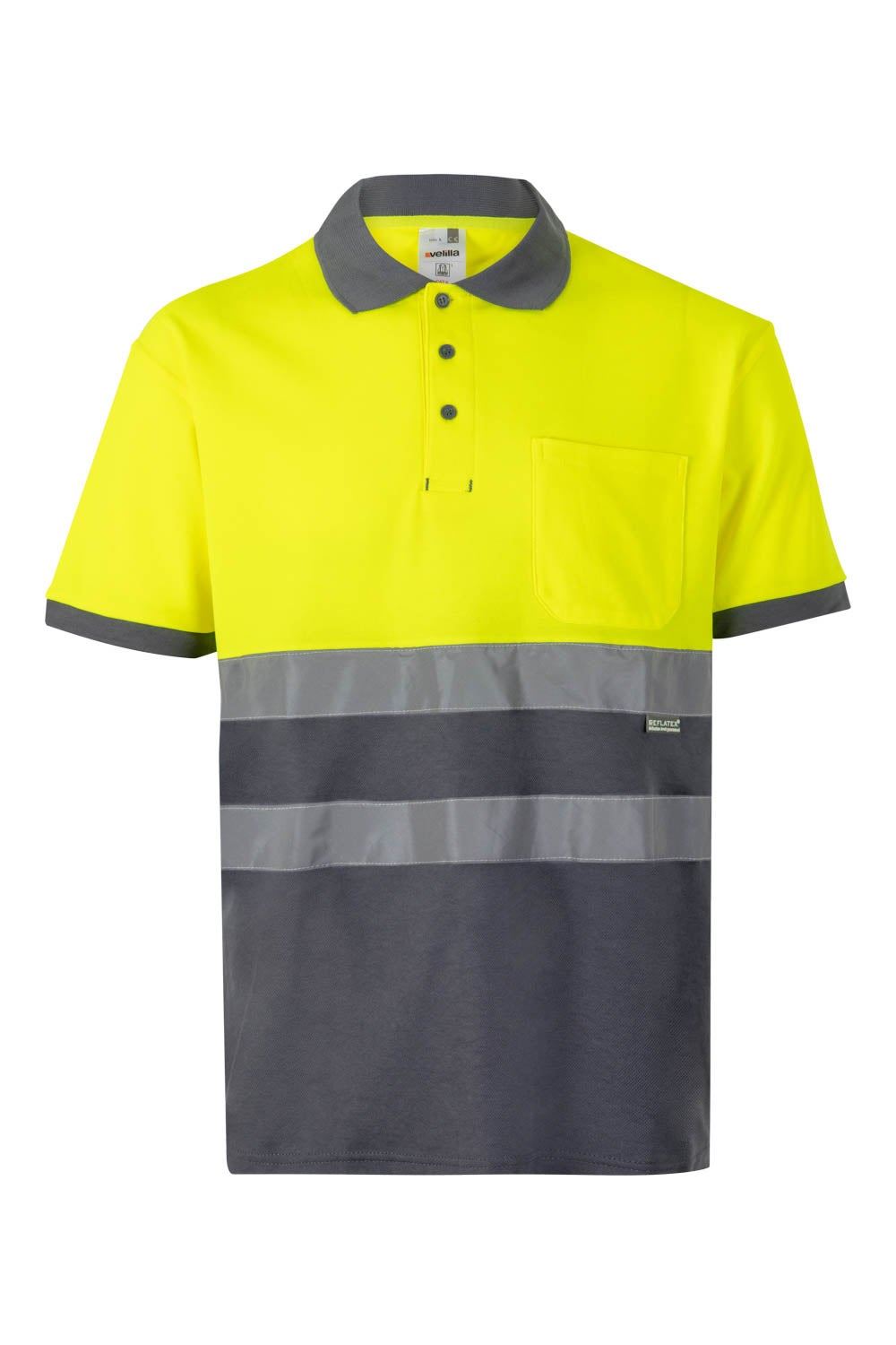 Polo algodón bicolor manga corta