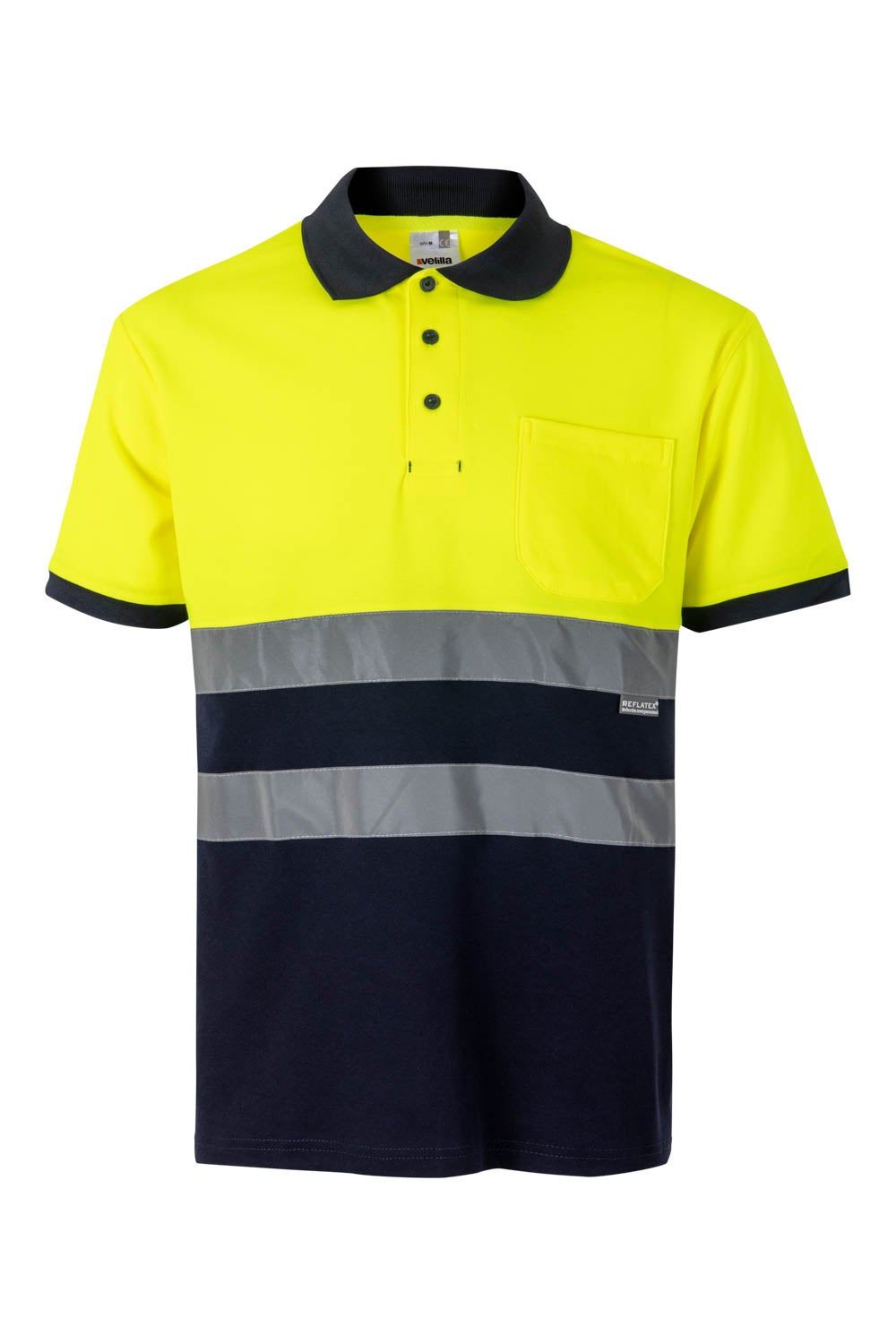 Polo algodón bicolor manga corta - imagen Velilla Group