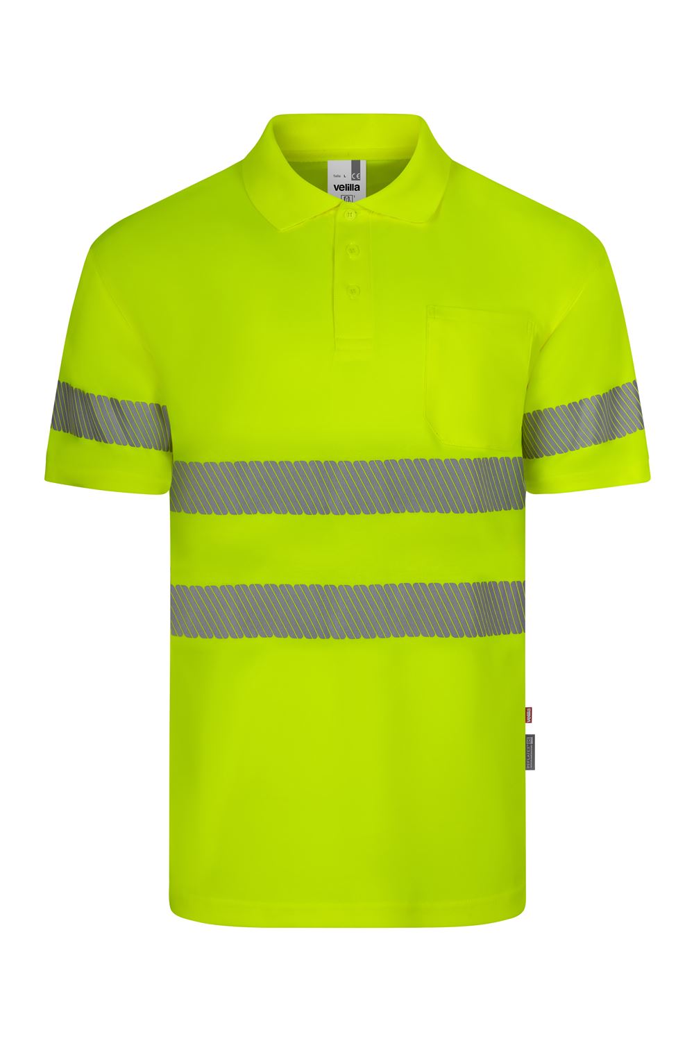 Polo poliéster reciclado manga corta cinta segmentada - imagen Velilla Group