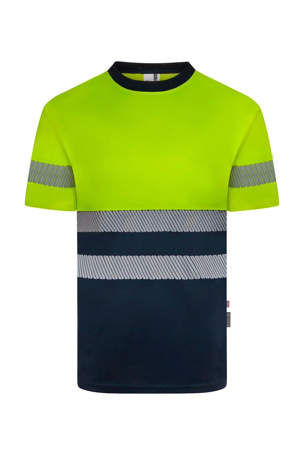 Camiseta poliéster reciclado bicolor manga corta cinta segmentada - imagen Velilla Group