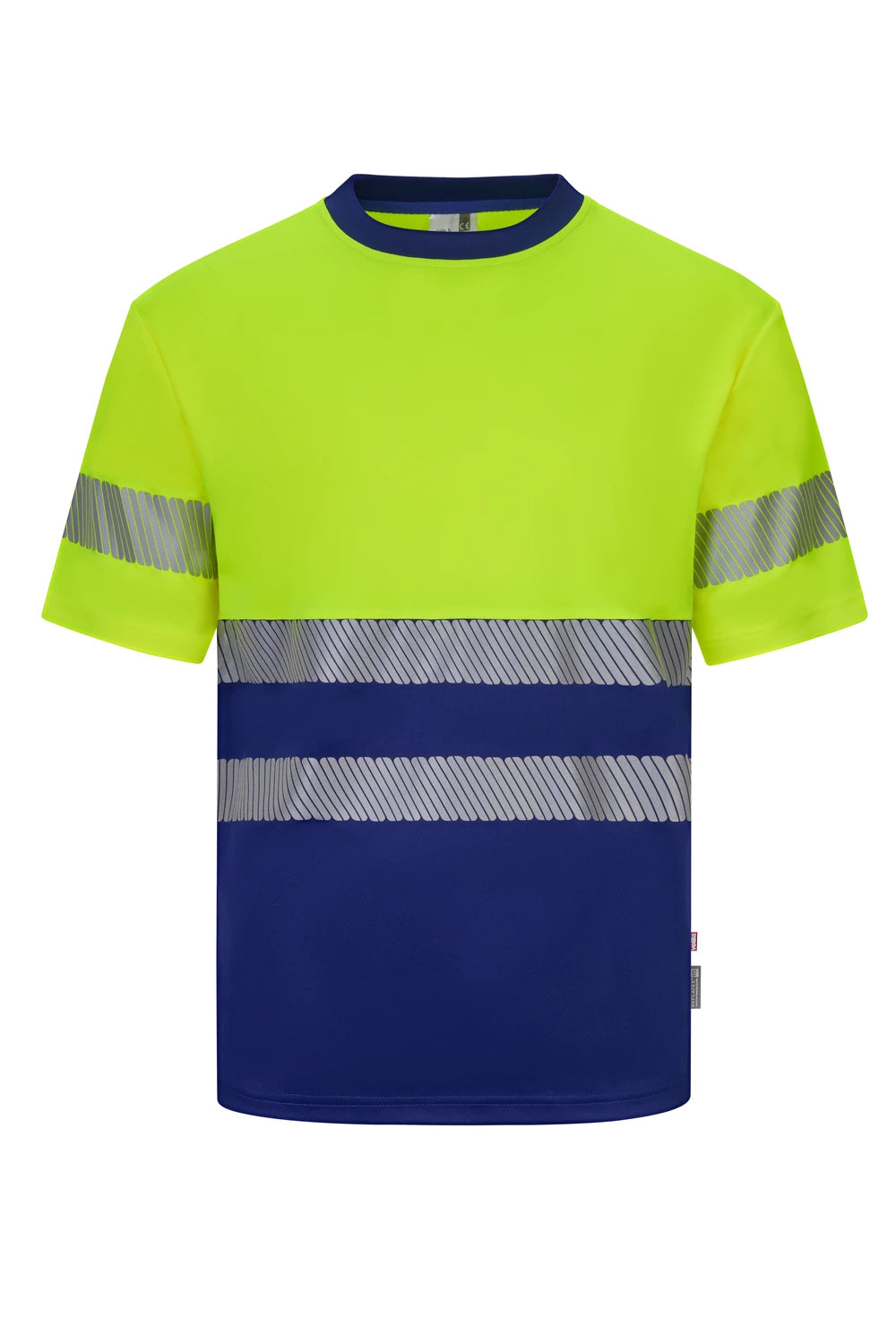 Camiseta poliéster reciclado bicolor manga corta cinta segmentada - imagen Velilla Group