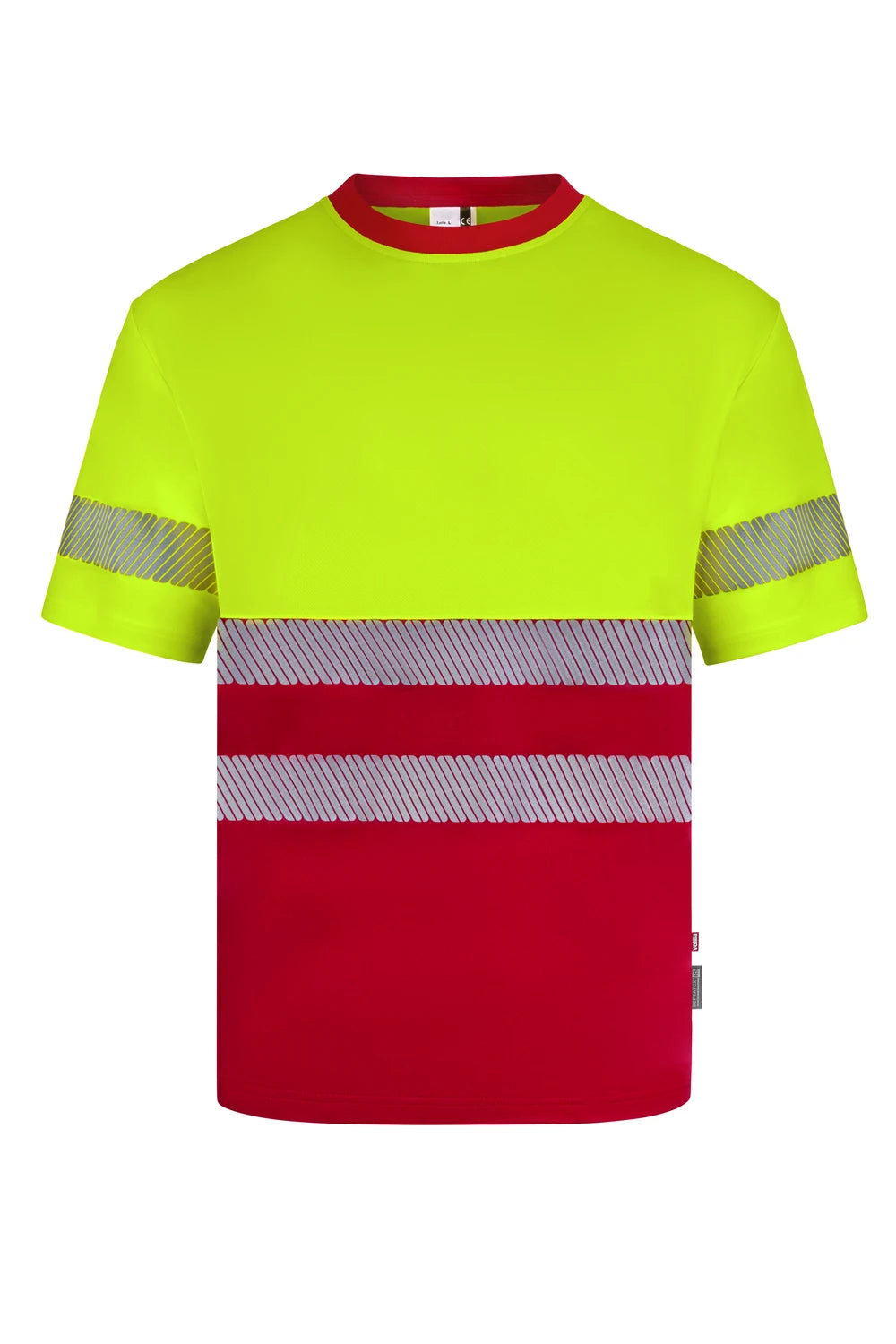 Camiseta poliéster reciclado bicolor manga corta cinta segmentada - imagen Velilla Group