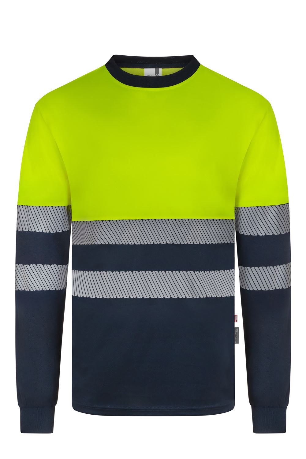 Camiseta poliéster reciclado bicolor manga larga cinta segmentada - imagen Velilla Group