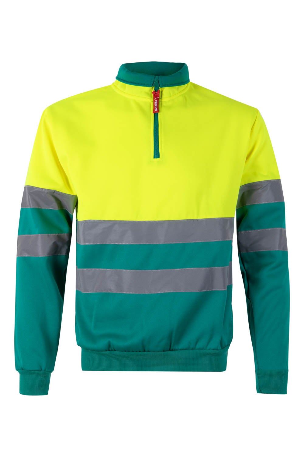 Sudadera bicolor con media cremallera - imagen Velilla Group