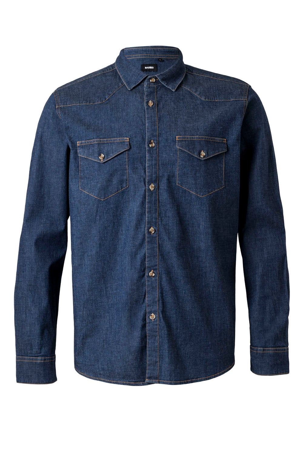 Camisa denim stretch manga larga hombre - imagen Velilla Group
