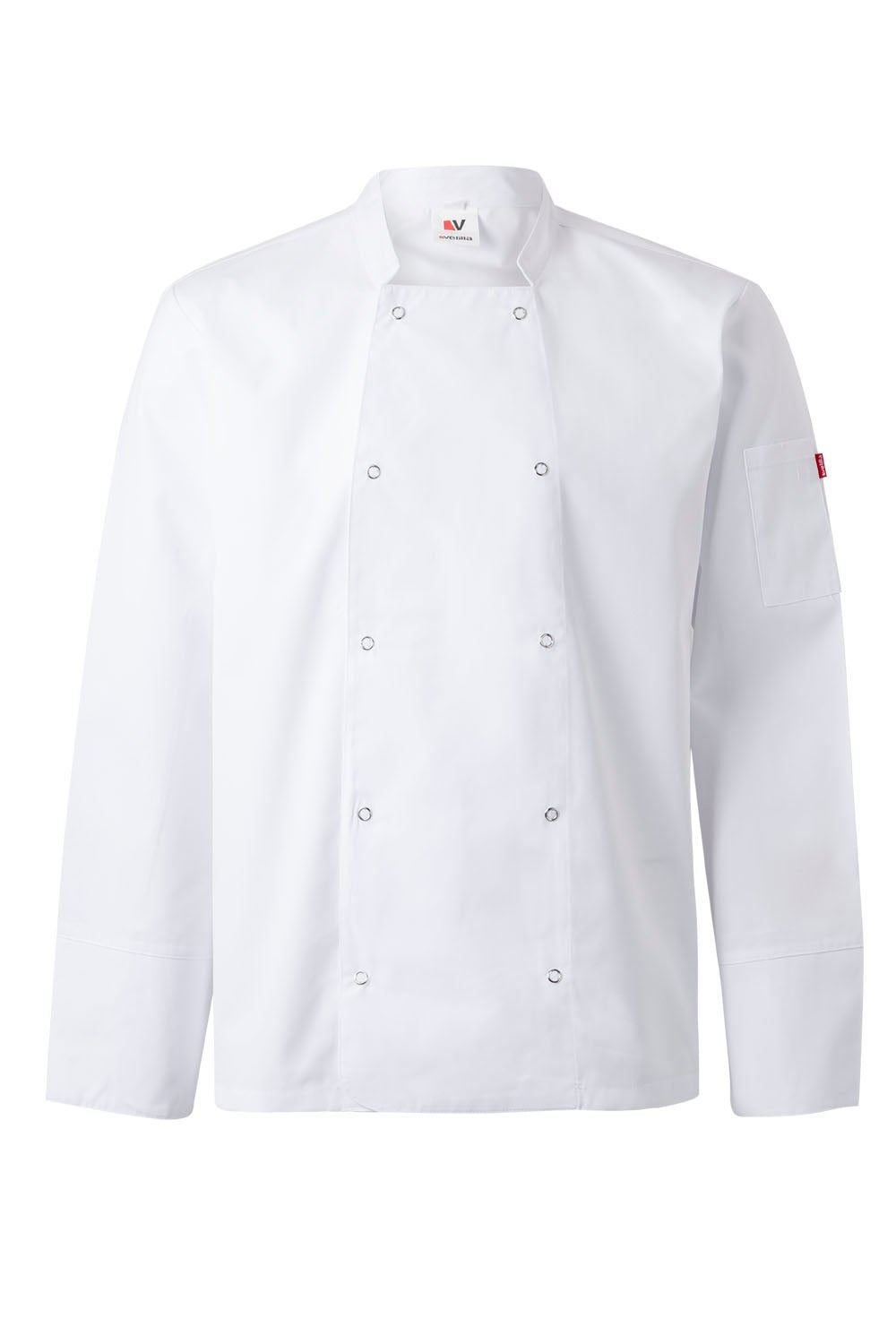 Chaqueta de cocina con automáticos manga larga