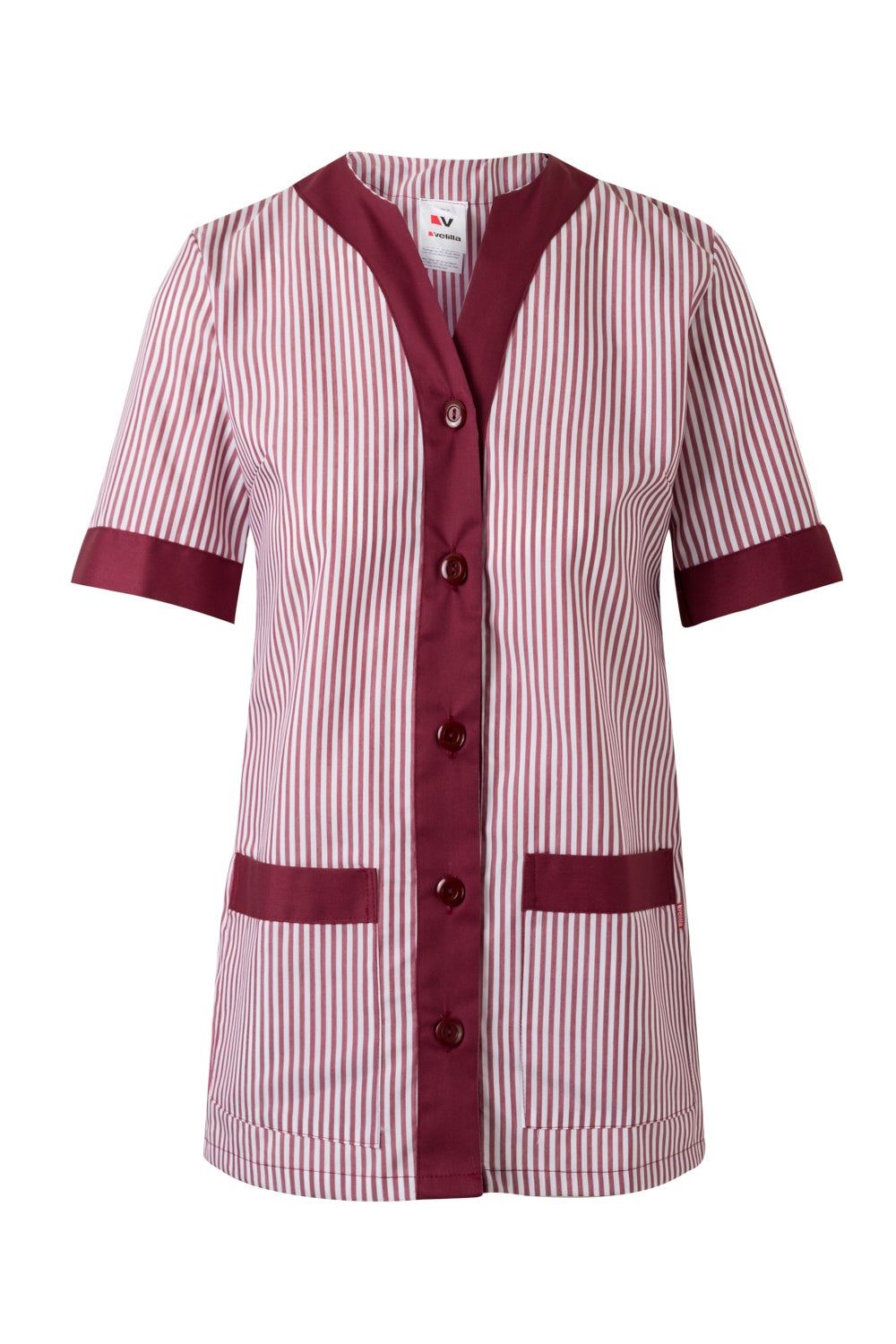 Chaqueta a rayas manga corta mujer